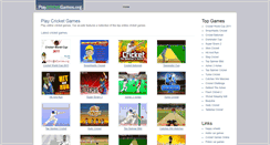 Desktop Screenshot of playcricketgames.org