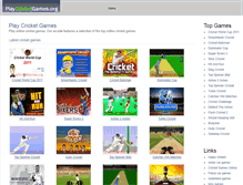 Tablet Screenshot of playcricketgames.org